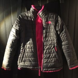 Girl North Face réversible jacket